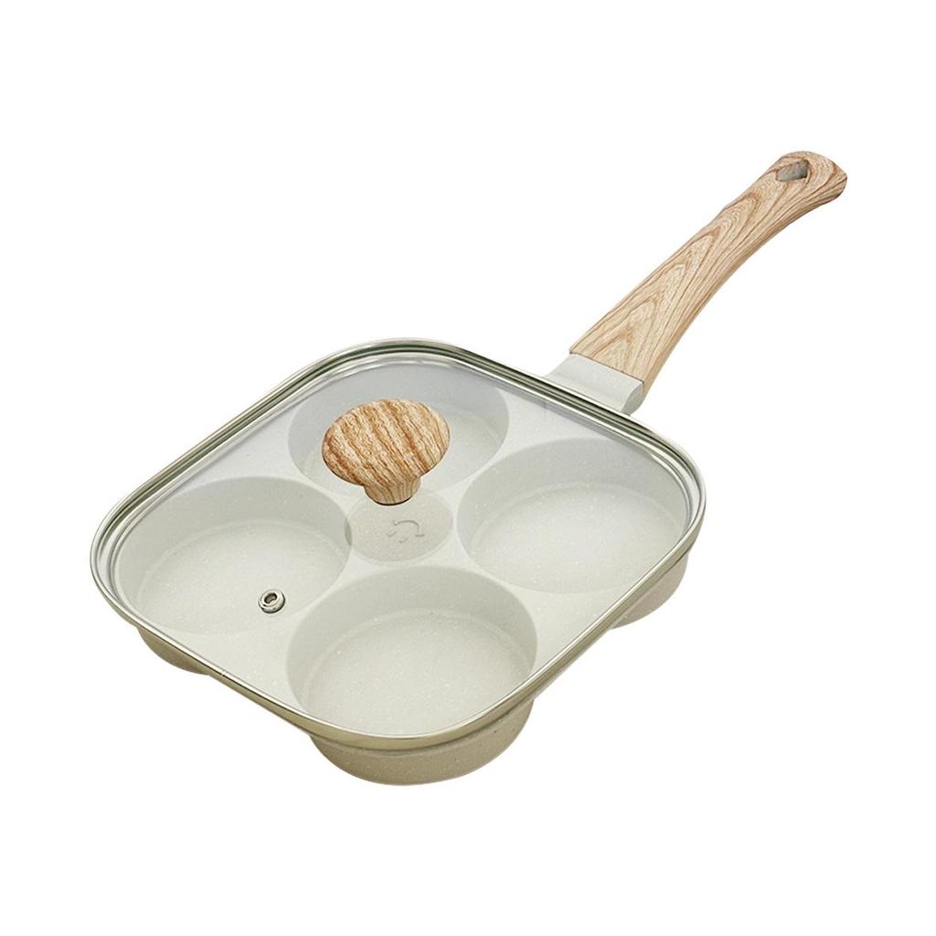 Maifan Stone Non-Stick Four-Hole Egg Pan with Lid