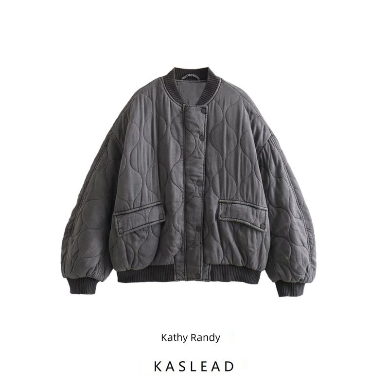 Kaslead New Arrival Women's Clothing Fashion Style Cotton-Padded Jacket Loose Pilot Jacket Outwear 4088243 802