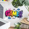 DYS GAMER Wall Stickers, Traceless Self-Adhesive Decals, Waterproof PVC Art, Colorful Graffiti Decals for E-Sports Rooms Bedrooms Dorms Game Decor
