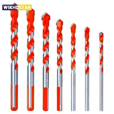 Sada karbidových příklepových vrtáků Multifunkční Vrtací nástroje s trojúhelníkovým otvorem 3-12 mm pro vrtání do skla, dlaždic, keramiky, betonu, cihly