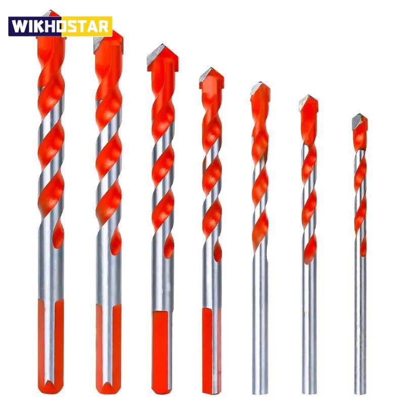 Carbide impact drill bit set Multifunctional Triangle hole Drill tools 3-12mm for Glass Tile Ceramic Concrete Brick drilling