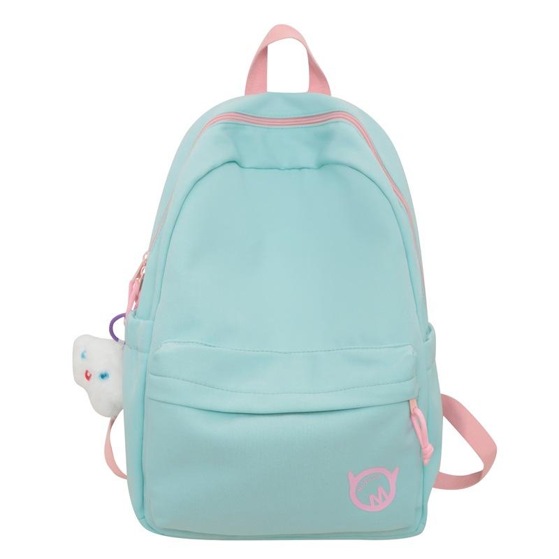 Schoolbag Solid Color Simple Small Fresh Backpack 1011 New Lightweight Student Backpack Casual Fashion Handbag Bag
