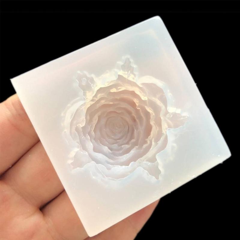 Soap Molds Candle Mould Epoxy Resin Moulds Crafts Moulds Flower Shaped Silicone Material Gift for DIY Hand-Making Lover