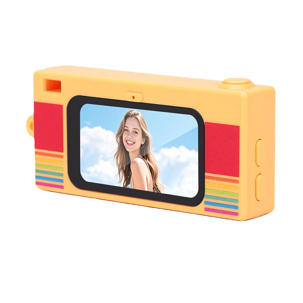 Keychain Digital Camera 1.47 Inch Screen 2K 12MP Auto Focus Retro Style Small Video Camera for Travel Sports School