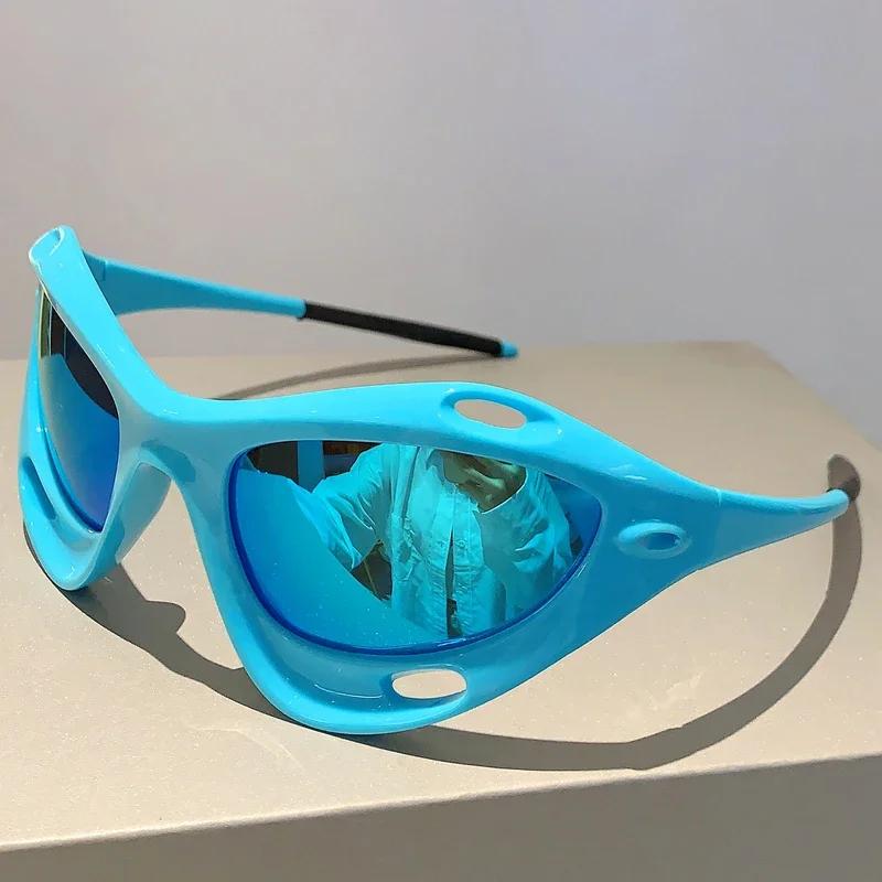 New  Sunglasses Fashion Futuristic Punk Mirror Sports Men Eyewear Trendy Brand Design Outdoor Uv400 Shades For Women