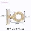7 Types 18K Gold Plated Brass OT Clasps Bracelet/Necklace Connect Clasps For Jewelry Making Supplies DIY Crafts Accessories