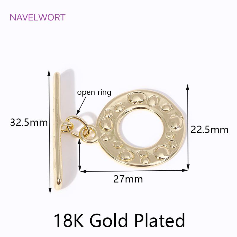 7 Types 18K Gold Plated Brass OT Clasps Bracelet/Necklace Connect Clasps For Jewelry Making Supplies DIY Crafts Accessories