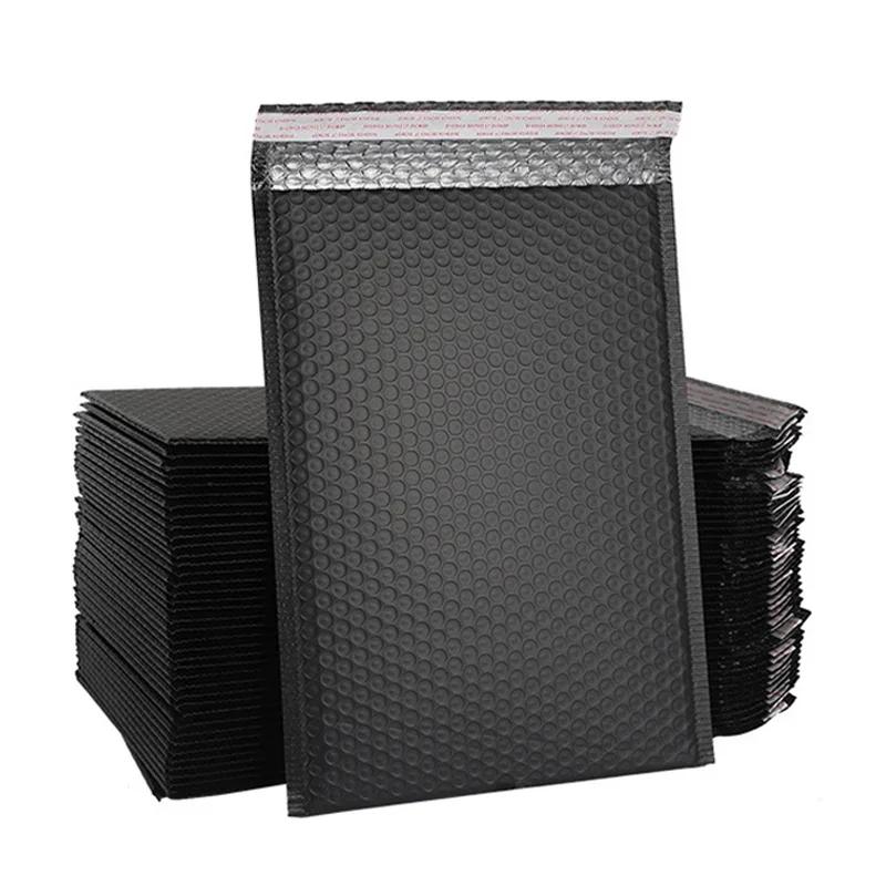 20 шт./лот Черные Почтовые Конверты из Пеноматериала Самоклеящиеся Упаковочные Конверты С Пузырчатой Пленкой Почтовые Пакеты 11*15cm чёрный