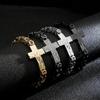Titanium Steel Jewelry Korean Cross Be Curved Personalized Retro Bracelet Men's Emperor Back Flame Binding Flash