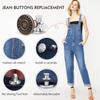 12pcs Button Pins For Loose Jeans No Sew Instant Replacement Snap Tack Pant Button Adjustable Metal Pants Button Tightener