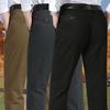 Pantaloni casual pentru bărbați, pantaloni casual cu talie înaltă pentru bărbați, cu picioare drepte, de vârstă mijlocie