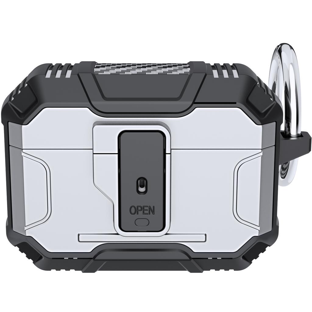 Military-grade Shocokproof Earphone Case For Apple AirPods Pro 4 3 2 1 Bluetooth Wireless Charge Metal Armor Pop-Up Switch Cover