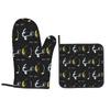 Daft Punk Electronic Music Band Tribute Helmet Art Oven Mitts and Pot Holder for Baking Cooking Resistant Non-Slip Gloves
