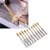 10PCS   Burr Set 1Celsius4 Inch Shank Ti Plated Tungsten Steel Double Cut Burr Bits for Metal Wood Stone Grinding Deburring Carving
