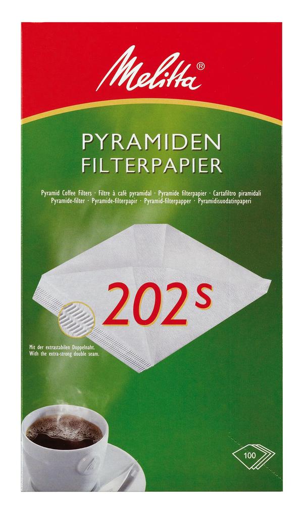 Melitta Pyramid Filter Paper, 100 Sheets, PA202S
