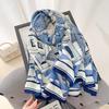 Autumn and Winter Fashion Cotton and Linen Long Flower Printed Scarf Women's High-end Elegant Warm Shawl Neck Scarf