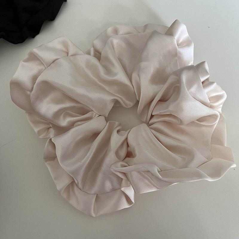 Fashion Extra Large Satins Hair Ties  Oversize Hair Band Hair Scrunchie Ponytail Holders Elastic Hair Accessories