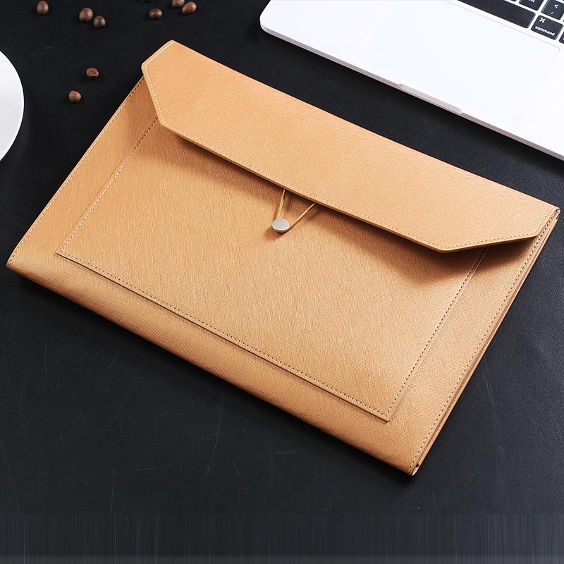 A4 Imitation Leather Business File Bag - Large Capacity Briefcase with Customizable Enterprise Logo