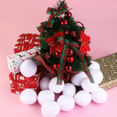 Paquete de 50 bolas de nieve falsas navideñas de 3 pulgadas, juguete de bolas de nieve artificiales para Navidad, invierno, lucha de nieve al aire libre y juego de lanzamiento familiar