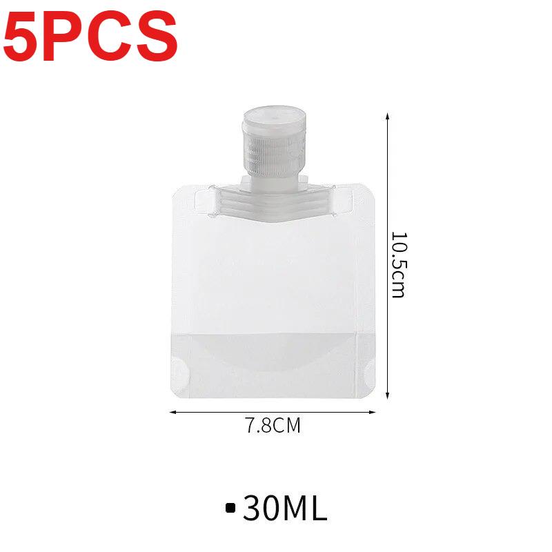 30/50/100ML Thickened Travel Size Refillable Pouch Portable Cosmetic Squeeze Bag for Lotion Shampoo Shower Gel Facial Cleanser