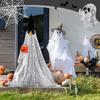 Glowing Ghost Goose Costume Halloween Porch Decoration, Hanging Spirit Yard Ornament for Spooky Party Outdoor Festival Dress-Up
