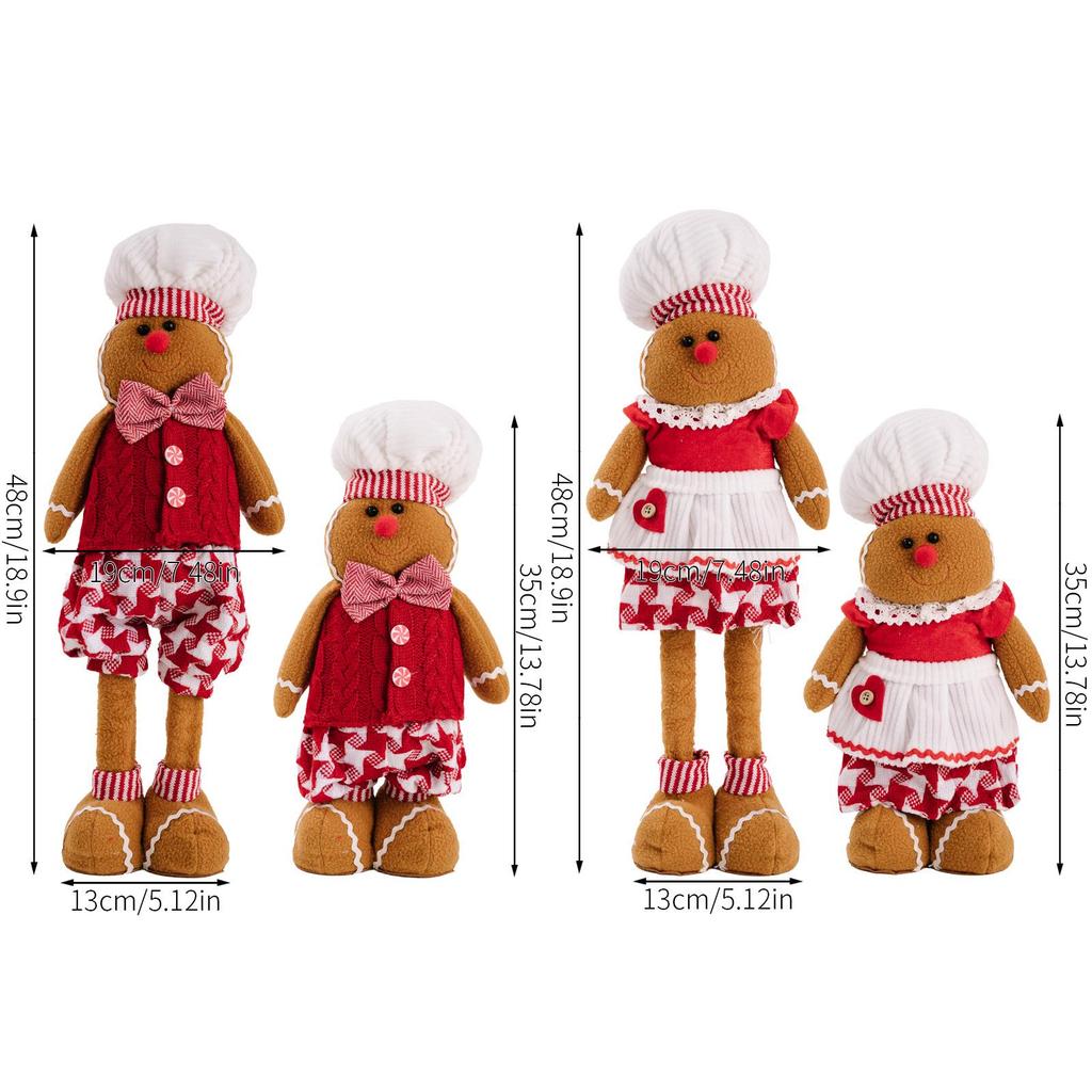 Ausziehbarer Bein Lebkuchenbäcker Puppe - Unisex Weihnachtsfigur Ornament