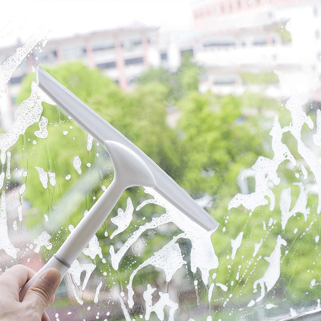 Glass Wiper for Window Shower Door Car Flexible Soft PP   Clean Tool with Curved Handle