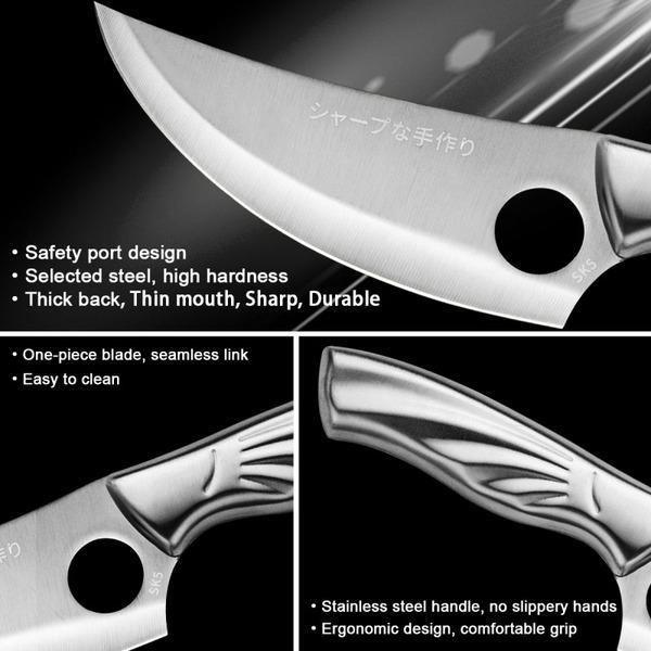 Kitchen Knives All-steel Chef Slaughter Knife for Cutting Bone Meat Small Kitchen Household Cooking Stainless Steel Boning Knife