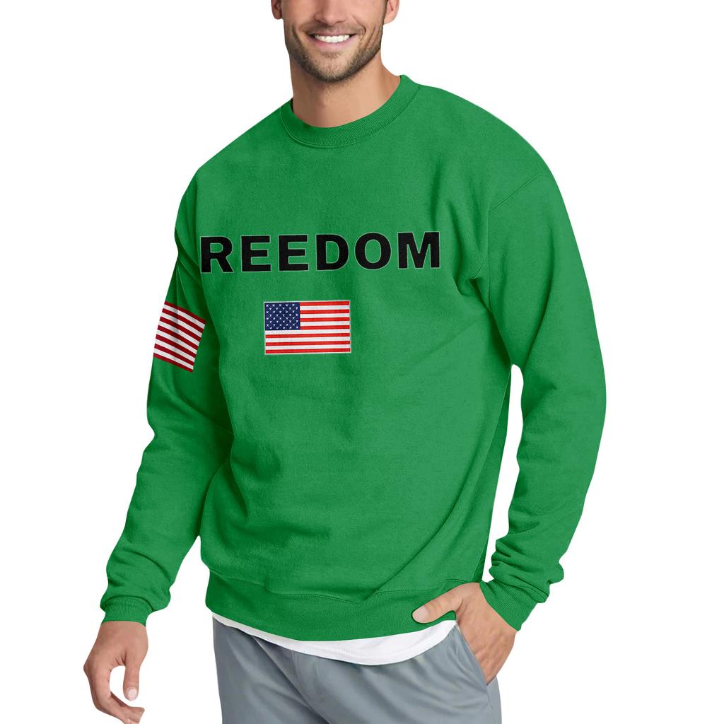 Casual Letter Print Men's Loose Sweatshirt