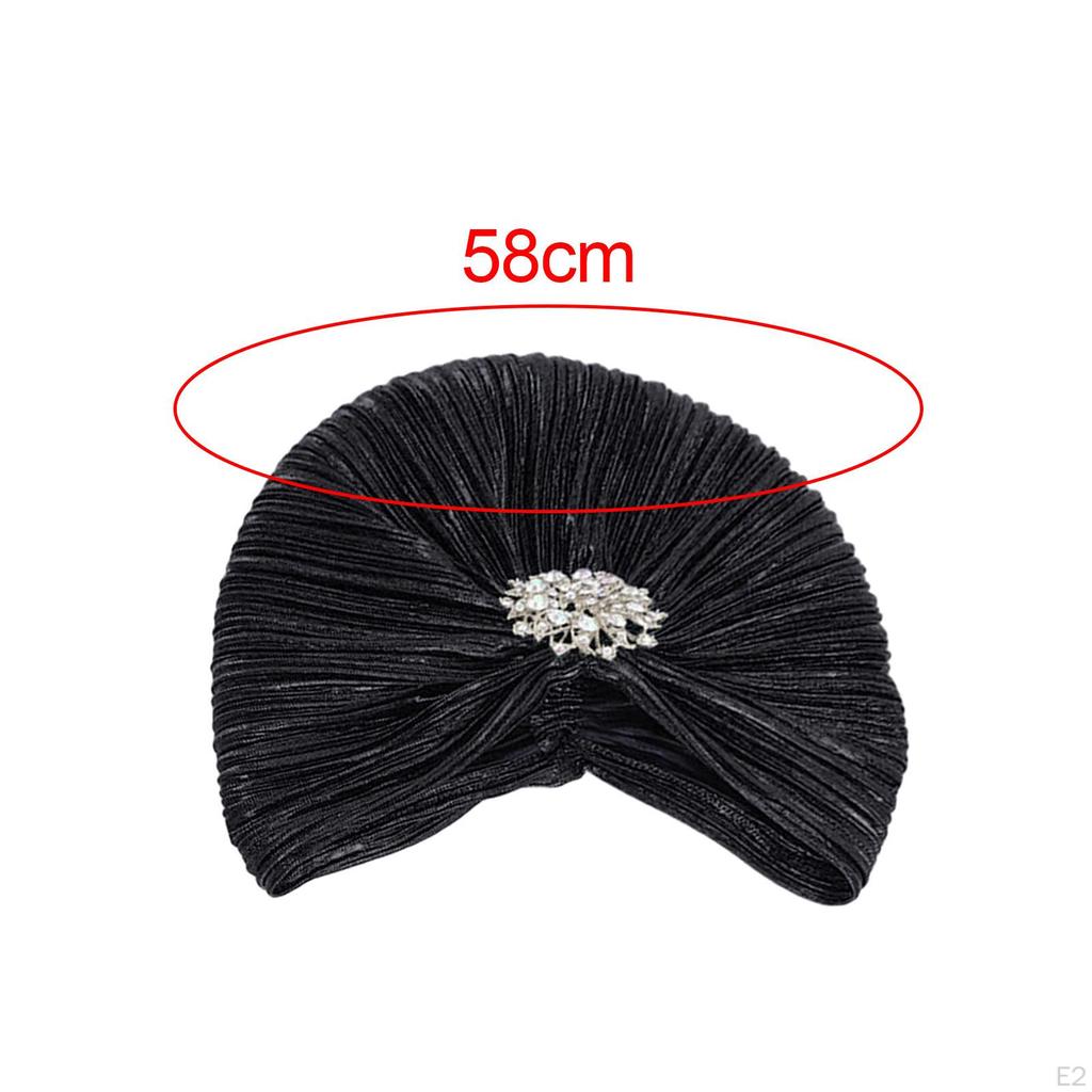 Indian Turban Beanie Stretch Headwrap Head Wrap for Female Women Lady Birthday Wedding