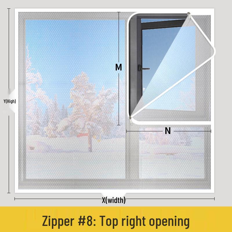 Windproof Winter Window Insulation Film: Cold Protection, Anti-Freeze Plastic Curtain for Balcony