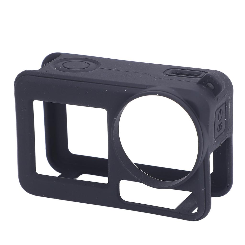 Silicone Case for Action 5 Pro Washable Soft Anti Collision Sports Camera Silicone Cover with Lens Lanyard