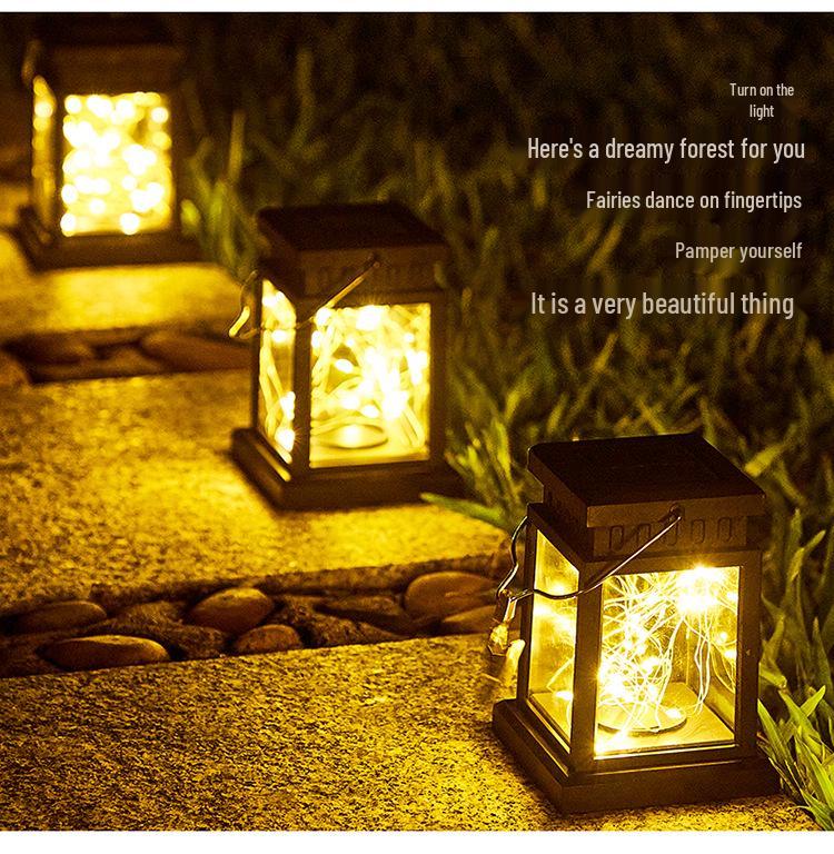 

Солнечный медный проволочный фонарь-звезда: Уличный водонепроницаемый подвесной светильник для двора, балкона или ландшафтного оформления