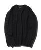 Aran Knit Size L Black Sweater Cable Knit Crew Neck Turtleneck Autumn Winter Thick Pair Matching Unisex Black White Brown Blue Hypoallergenic Simple
