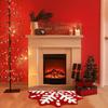 VIKAMA Christmas Imitation Cashmere Carpet Soft Non-Slip Bathroom Kitchen Floor Mat Cute Outdoor Indoor Door Mat Home Decor