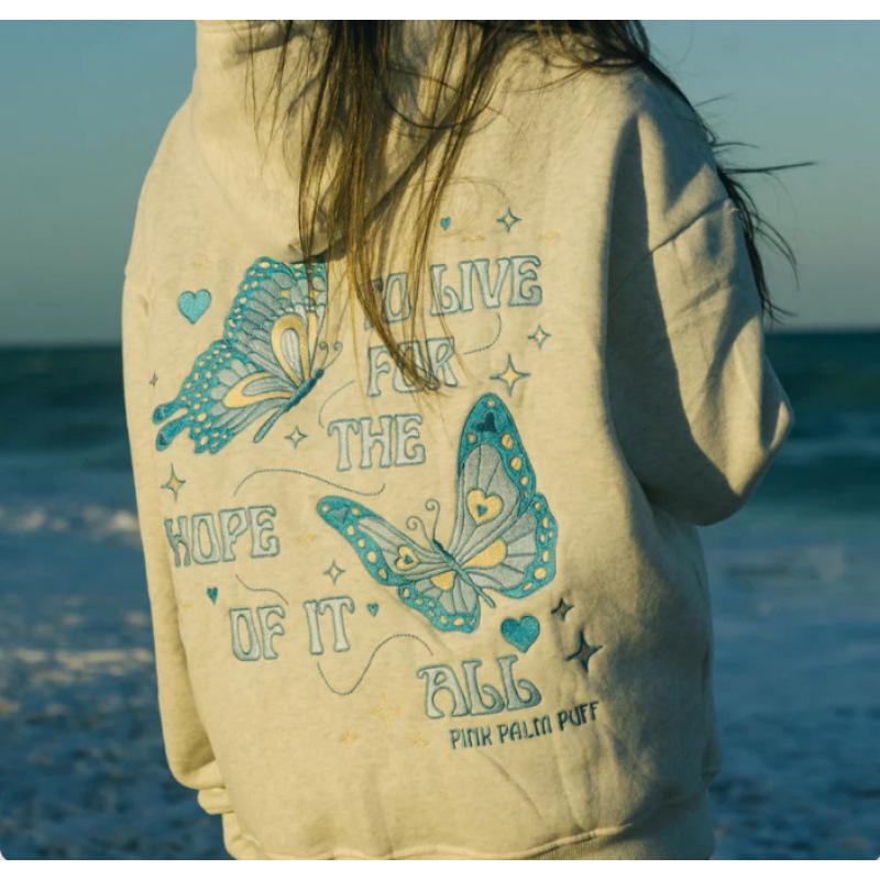 Hopeful Dreams Drop Shoulder Ribbed Hoodie