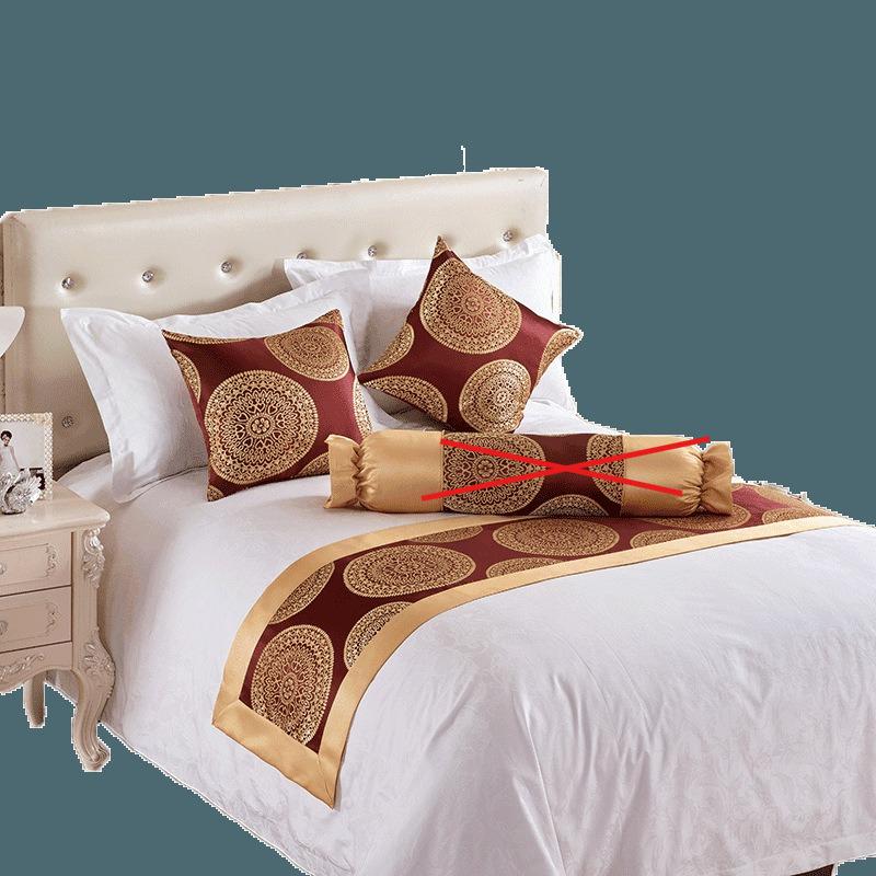 1pcs European Printing Style Bed Runner Throw Home Hotel Decoration Bed Flags Wedding Bedroom Bed Tail Towel Pillowcase Dust-proof and Easy To Clean