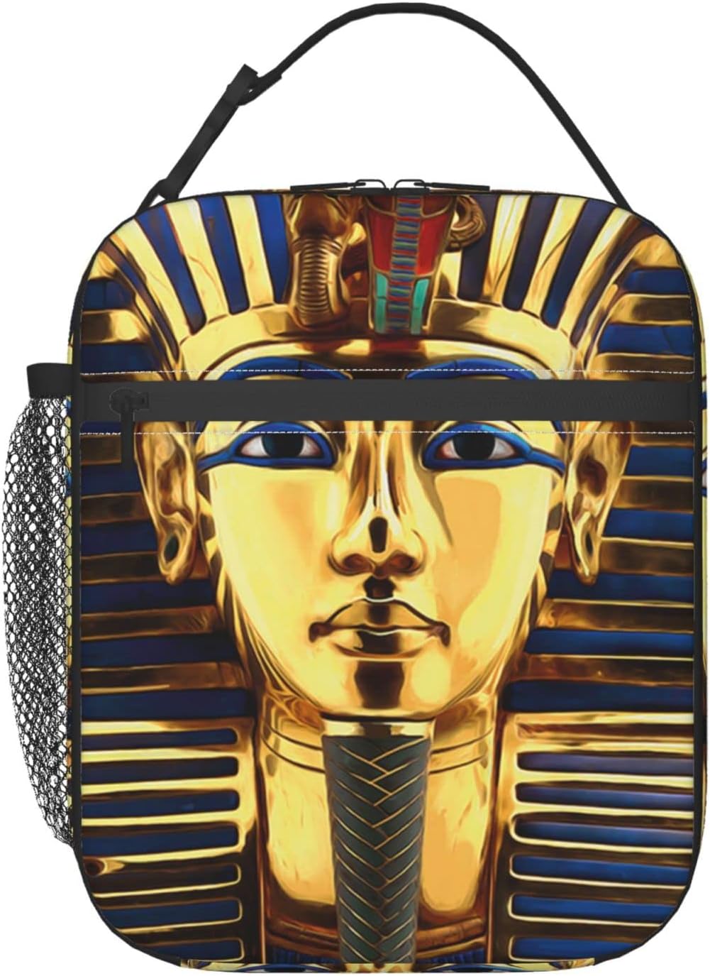 King Pharaoh Tutankhamun Egypt TUT Egyptian Reusable lunchbag Insulated Lunch Box Tote Bag Detachable One Size