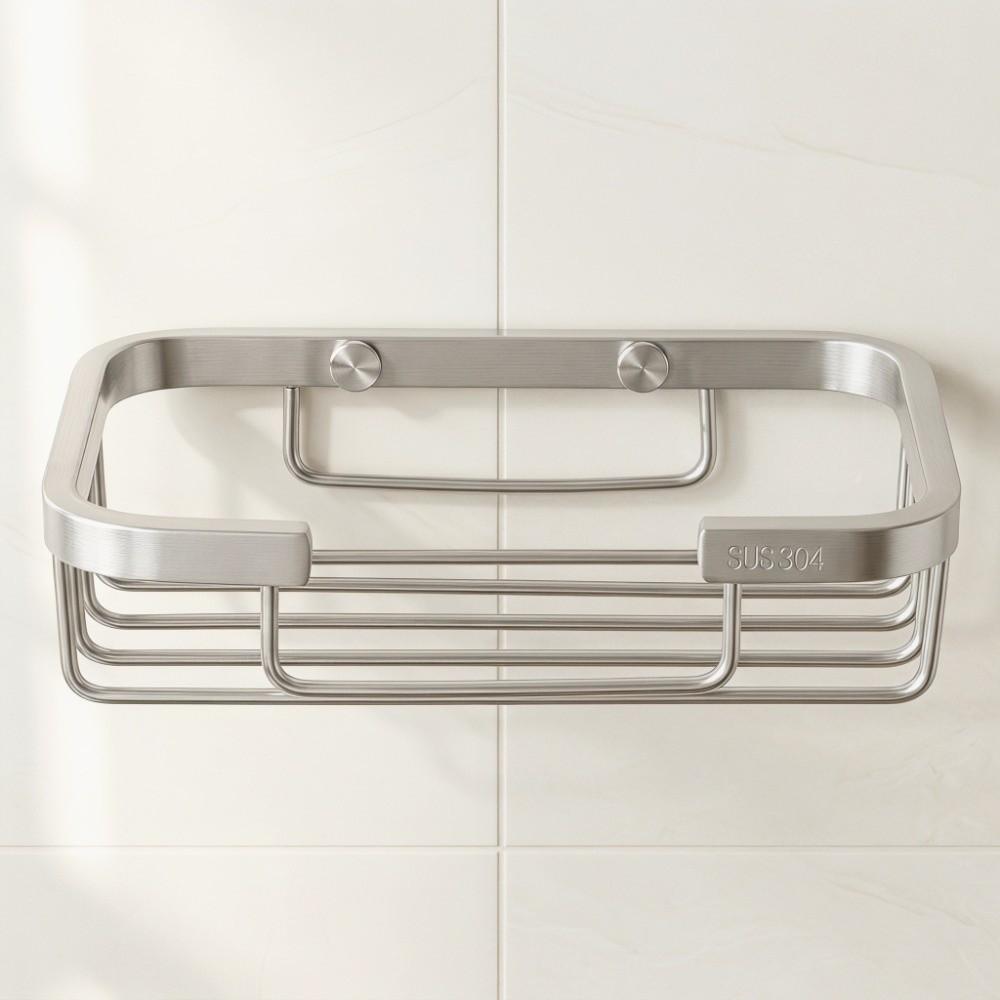 Stainless Steel Soap Dish Silver Soap Organizer Box Space Saving Soap Rack Daily