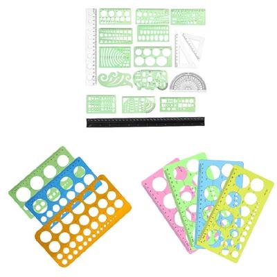 Circles Template Circles Ruler Practical Geometric Stencil Rulers Measuring Ruler for Drawing