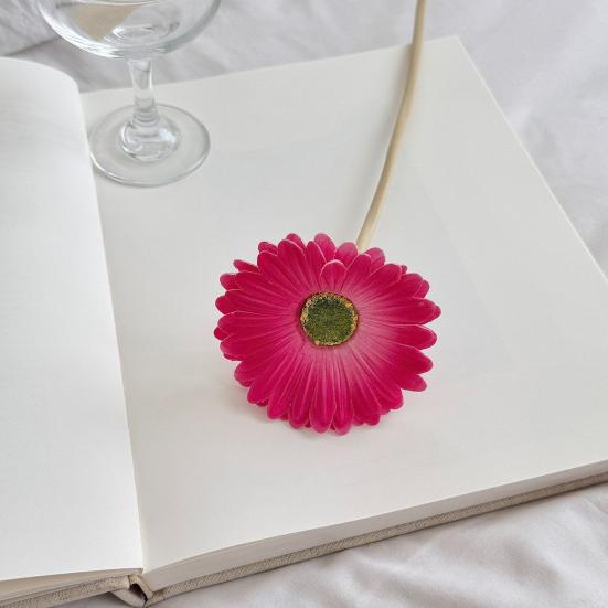 Artificial Gerbera Flowers with Bendable Stems Fake Silk African Gerbera Flower Boho Faux Wildflower for Wedding Bridal Party Home Kitchen Decor