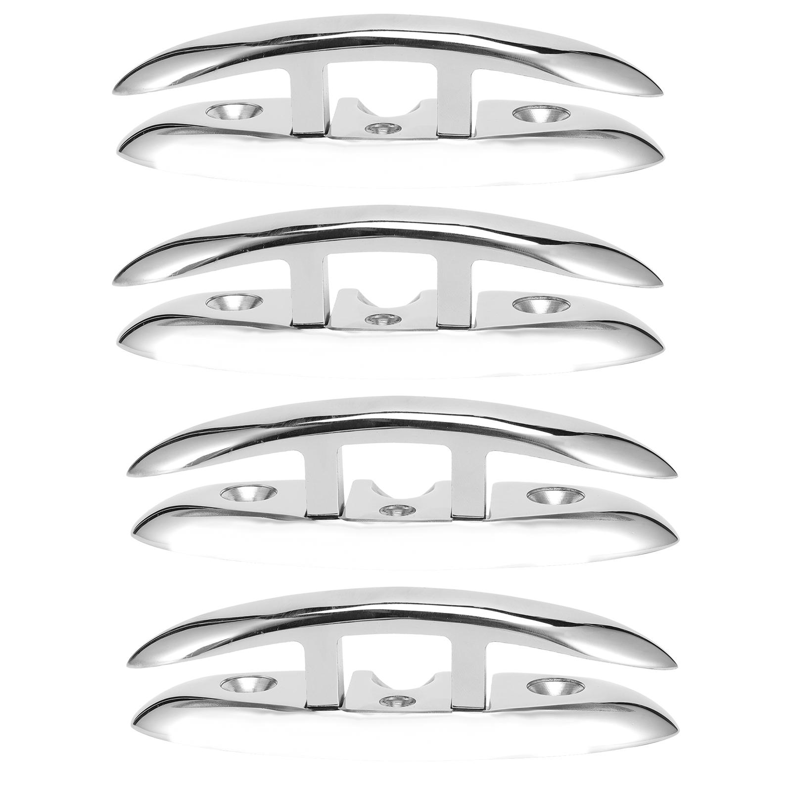 

4Pcs Boat Cleat Stainless Steel Foldable Flip Up Marine Handware 6x2.1in