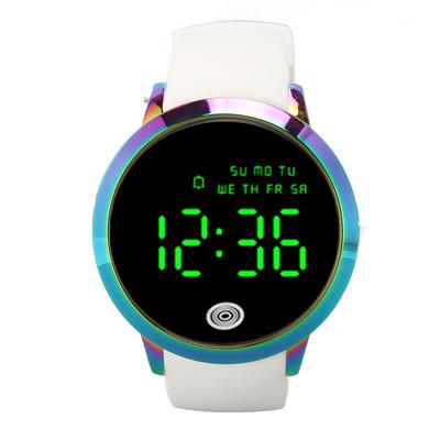 Herren Digitaluhr Rund Farbbildschirm Wasserdicht Hintergrundbeleuchtet Ultradünn Stilvoll Alarm Sportuhr