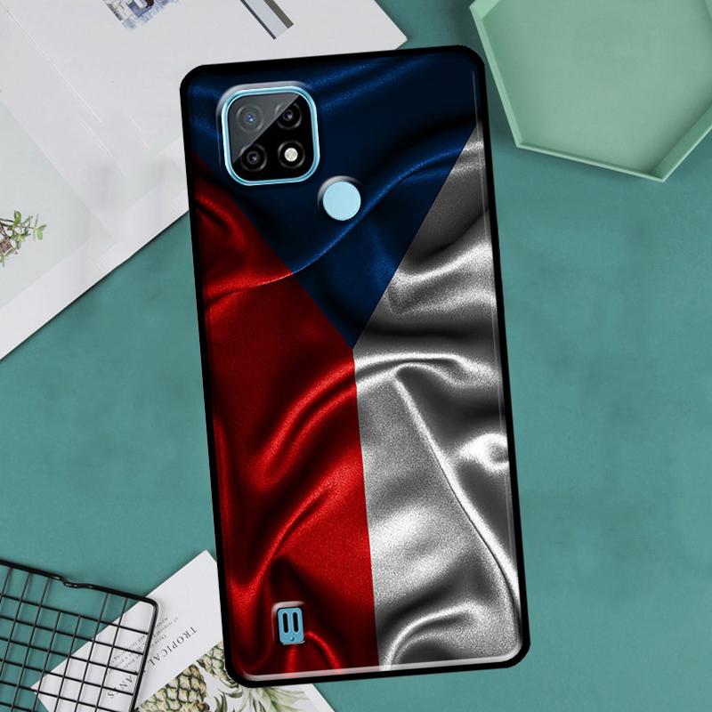 Czech Republic Flag For OnePlus 10 9 Pro 8T 9R 10R Nord2 Case For Realme 8 Pro 9 GT Neo 3 2 Master 8i 9i Cover