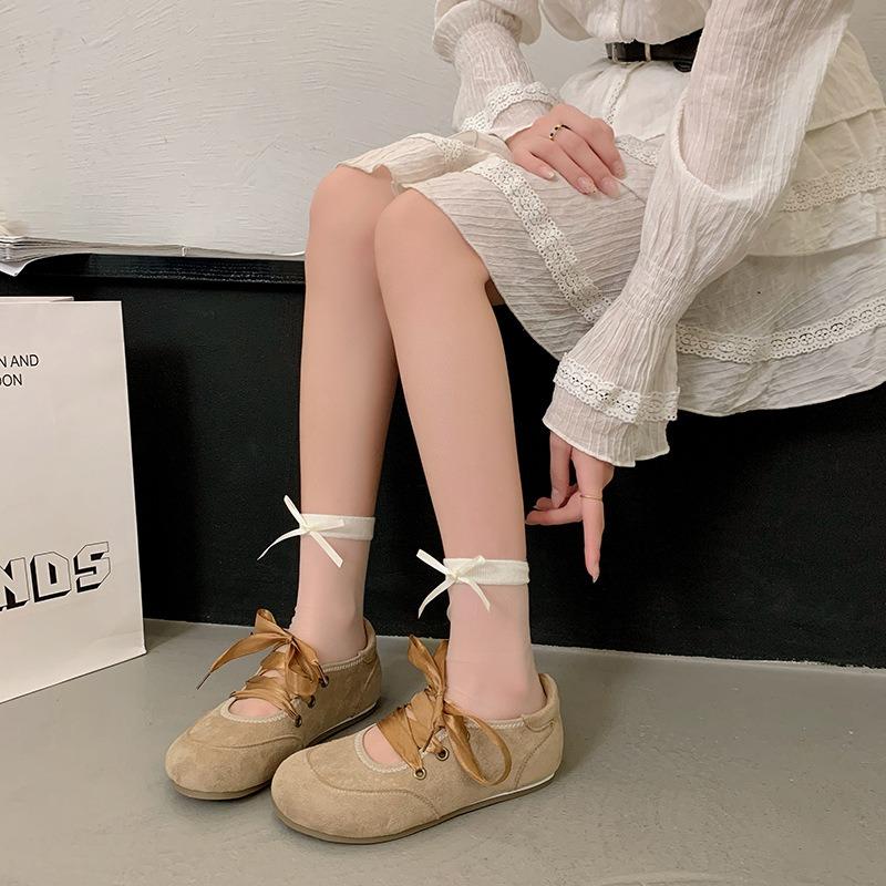 Nischendesign Ballerinas Damen neu Riemchen Retro eckige Spitze flacher Boden Mary Jane Einzelne Schuhe große Größe Damenschuhe