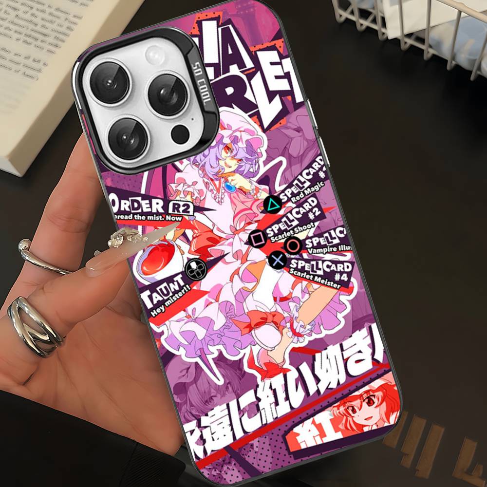 Classic Game Touhou Project Phone Case For IPhone 17 16 15 14 11 12 13 Pro Max Plus Pro Colored Silver Cover