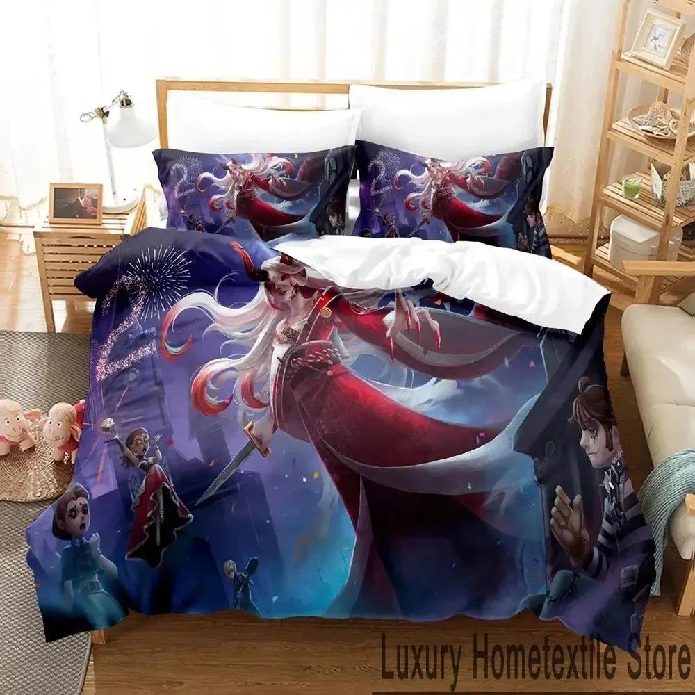 Game Identity V Anime Sleep Bedding Collection Boys Girls Twin Size Queen Dimension King Size Size Bedspread Cover Pillowcase Bed boys Adult Household