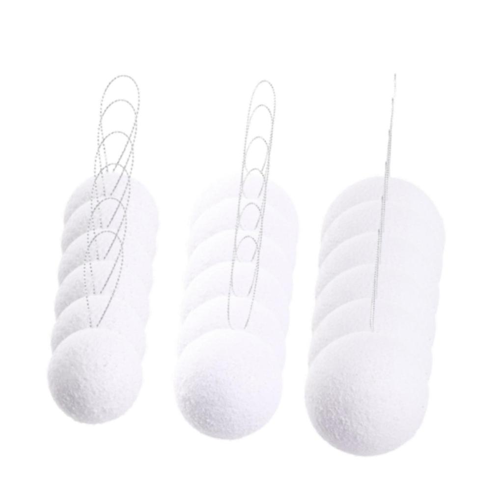 18x White Christmas Balls Pendant Christmas Tree Decorations Hanging Ornament for Festival Home Shop Party Supplies New Year
