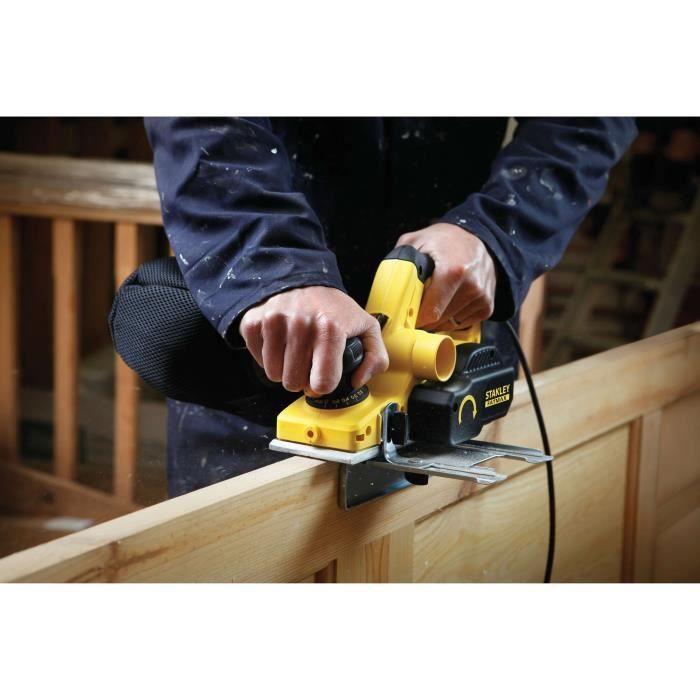 Rabot électrique filaire - Stanley Fatmax - FME630K-QS - 750W - Largeur de rabotage 82 mm
