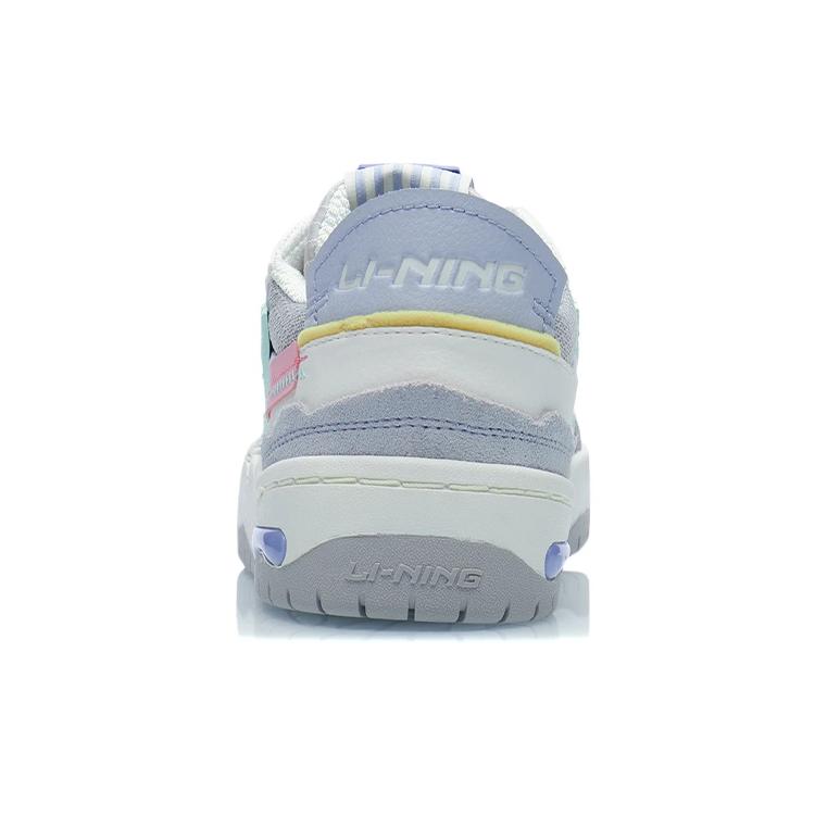 Li Ning CF Tracing Textile, Synthetic Leather Non Slip Lightweight Low Top Skateboard Shoes Women's Blue White AGCR300-1